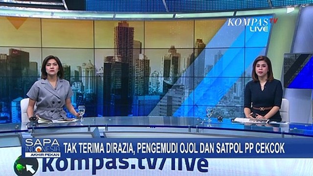 Lagi! Pengemudi Ojek Online Adu Mulut dengan Satpol PP Saat Razia Masker