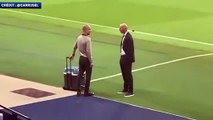Zinédine Zidane et Pep Guardiola en pleine conversation après le match City-Real !