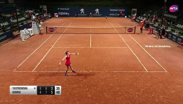 Camila Giorgi match point quarti di finale del torneo WTA di Palermo 2020 - Credit:@WTA