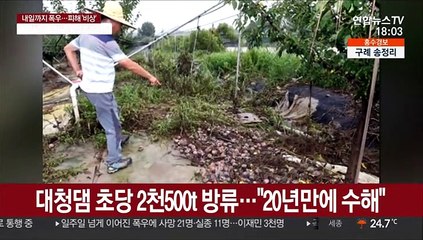대청댐 초당 2천500t 방류…"20년만에 수해"