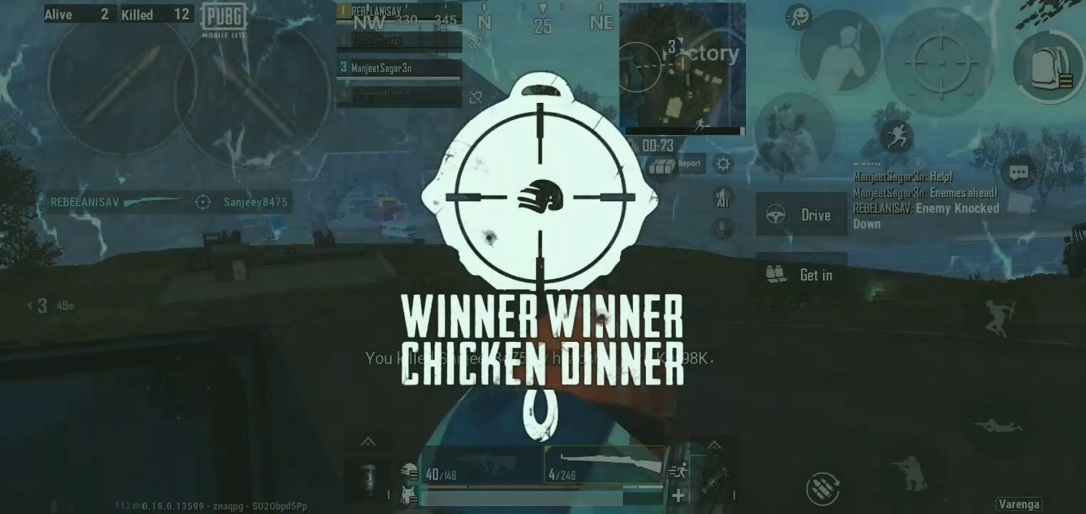 PUBG MOBILE chicken dinner