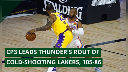 CP3 leads Thunder's rout of cold-shooting Lakers, 105-86, and other top stories from August 08, 2020.
