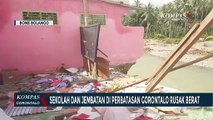 Dihantam Banjir, Sekolah dan Jembatan di Perbatasan Gorontalo Rusak Berat