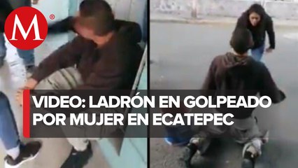Mujer enfrenta a asaltante y lo golpea
