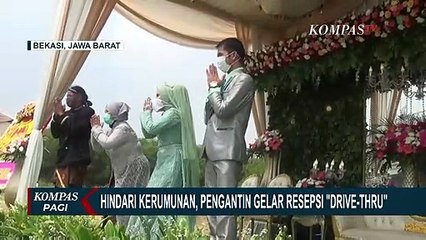 Unik! Pengantin Ini Gelar Resepsi Pernikahan Secara Drive Thru