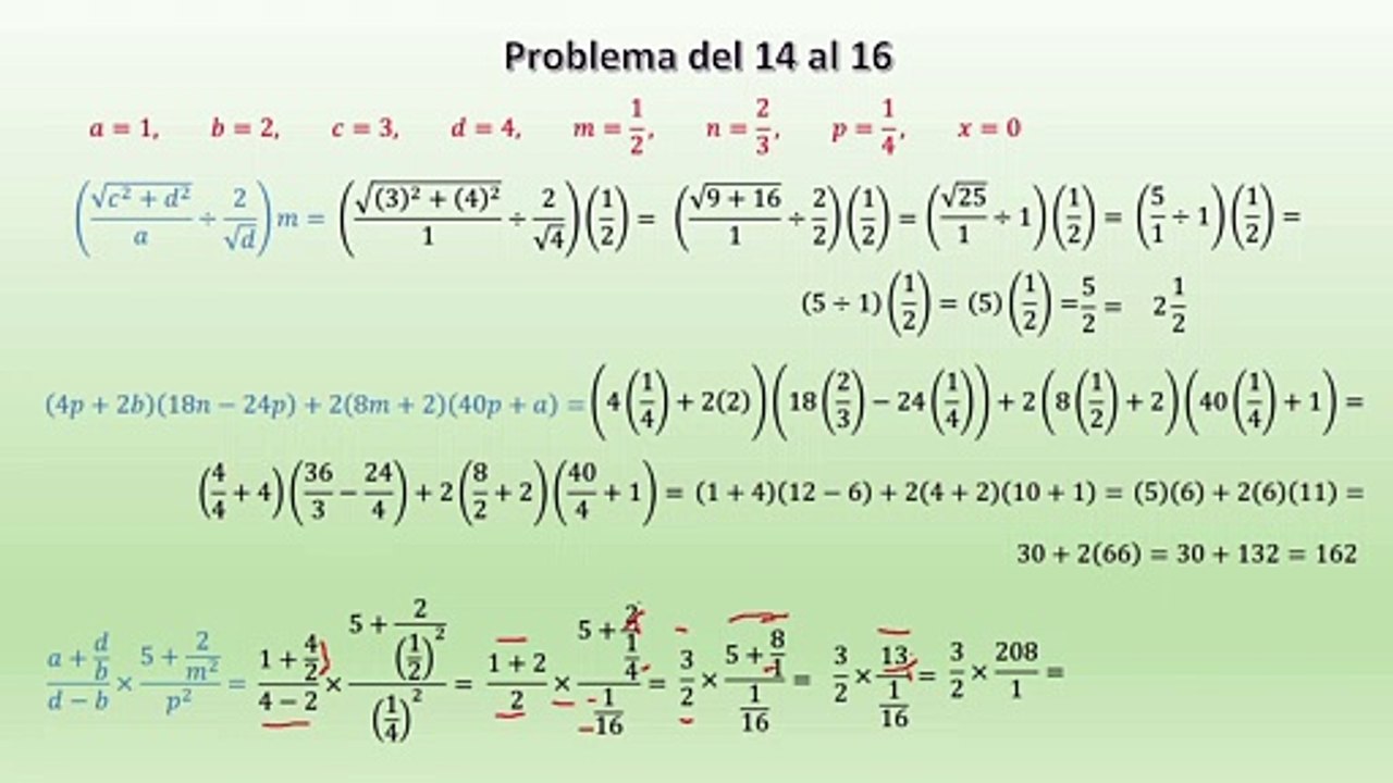 Algebra de Baldor ejercicio 13 parte 2 ejercicios del 14 al  24 (Valor numerico, expresiones algebraicas compuestas) solucionado