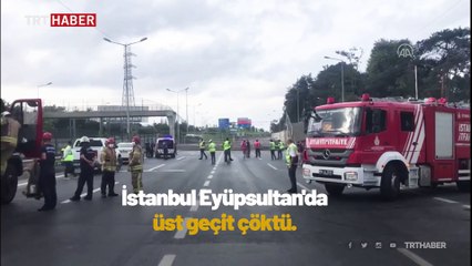 Eyüpsultan'da üst geçit çöktü