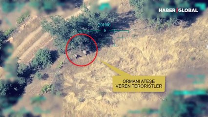 Ormanlık alandaki hain planı İHA'lar görüntüledi