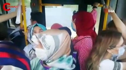 Halk otobüsünde gergin anlar... ‘İstediğiniz yere şikayet edebilirsiniz’