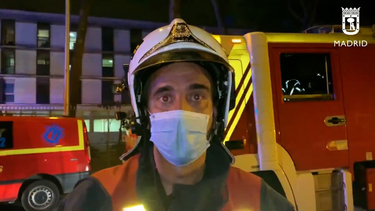 Jefe de Bomberos explica cómo se produjo el incendio en una residencia de Aravaca