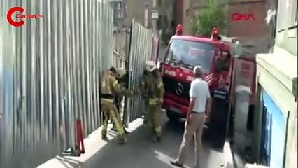 Yangına giden itfaiye ekiplerine paravan engeli!