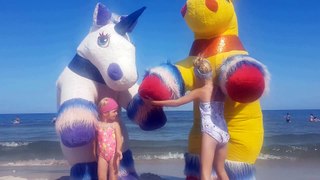 Sophia Isabella Meeting My Little Ponies At The Beach