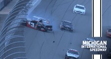 Restart to caution at Michigan pushes race to NASCAR Overtime
