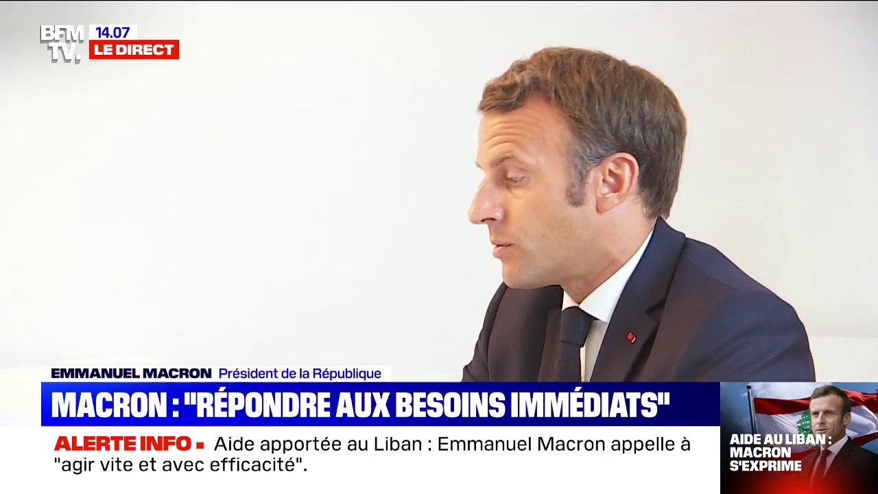 Emmanuel Macron: "C'est L'avenir Du Liban Et Du Peuple Libanais Qui Se ...