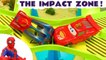 Hot Wheels Impact Zone with Disney Cars McQueen versus PJ Masks Marvel Avengers Spiderman and the Funny Funlings in this Family Friendly Full Episode English Toy Story Race Video for Kids
