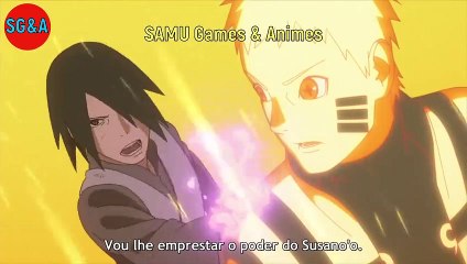 SASUKE UCHIHA MOSTRA O PODER DO RINNEGAN - Sasuke usa Chibaku Tensei com UMA MÃO contra Momoshiki !