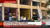 Son dakika... Konya'nın Selçuklu ilçesinde doğalgaz patlaması | Video