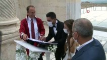 13 asır sonra antik kentte ilk nikah kıyıldı