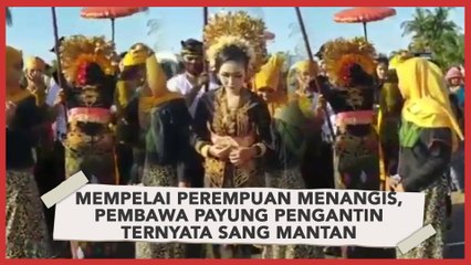 Heboh Mempelai Perempuan Menangis, Kaget Lihat Mantan Bawa Payung Pengantin