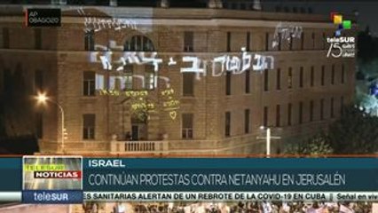 Israel: cientos de personas protestan contra Benjamin Netanyahu