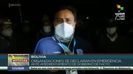 Bolivia: mantienen protestas y bloqueos contra el gobierno de facto