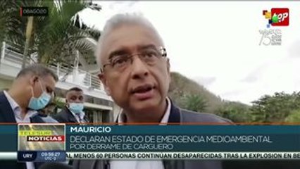 Mauricio declara emergencia medioambiental por derrame de carguero