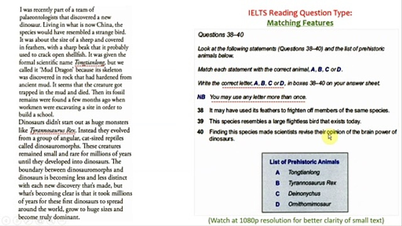 IELTS Reading 2020 'Matching Features' Technique & Practice with Answers | Cambridge IELTS Part 11