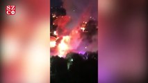 Düğünde kullanılan havai fişekler yangına sebep oldu