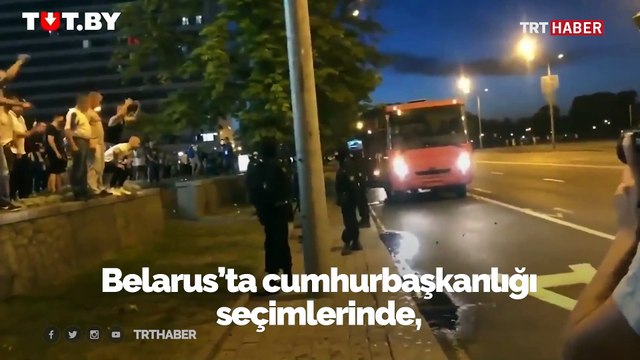 Belarus'ta seçim sonucunu protesto edenler sokağa çıktı