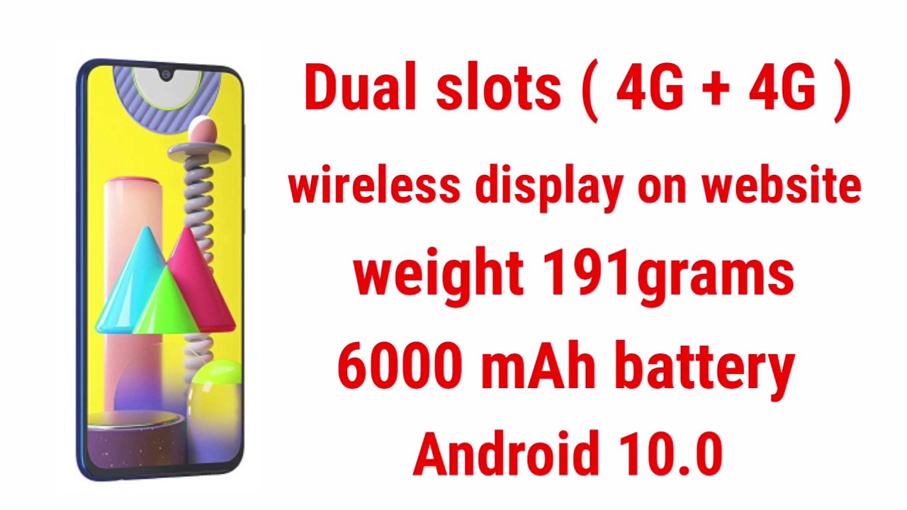 Samsung Galaxy M31 Specification features in hindi | Best smartphone under 20000 Rs. | purchase new Mobile | 6000 may battery | 32MP selfie camera