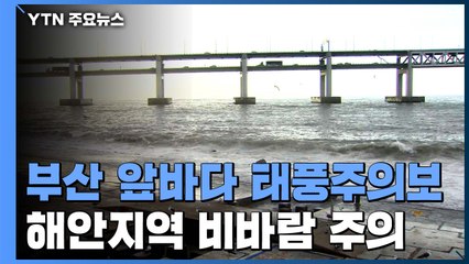 부산 앞바다 태풍주의보...해안지역 비바람 주의 / YTN