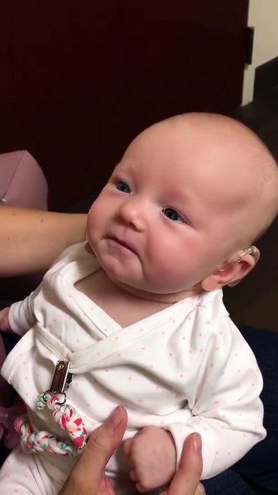 When a baby hear her mom's voice for the first time