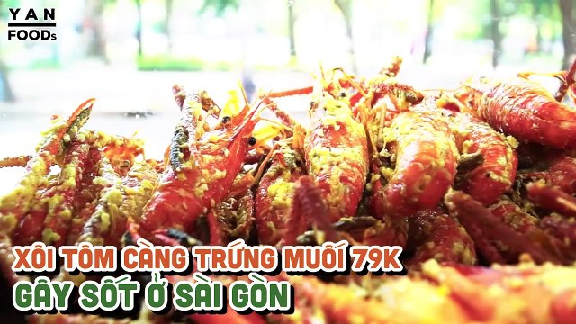 Xôi tôm càng trứng muối GÂY SỐT tại Sài Gòn