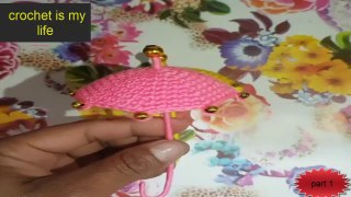 How To Make crochet Amigurumi Umbrella (Part1) Tutorial English Free Pattern For Beginner's