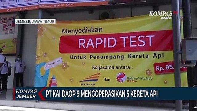 PT KAI Daop 9 Mengoperasikan 5 Kereta Api dan Sediakan Rapid Test Seharga 85 Ribu
