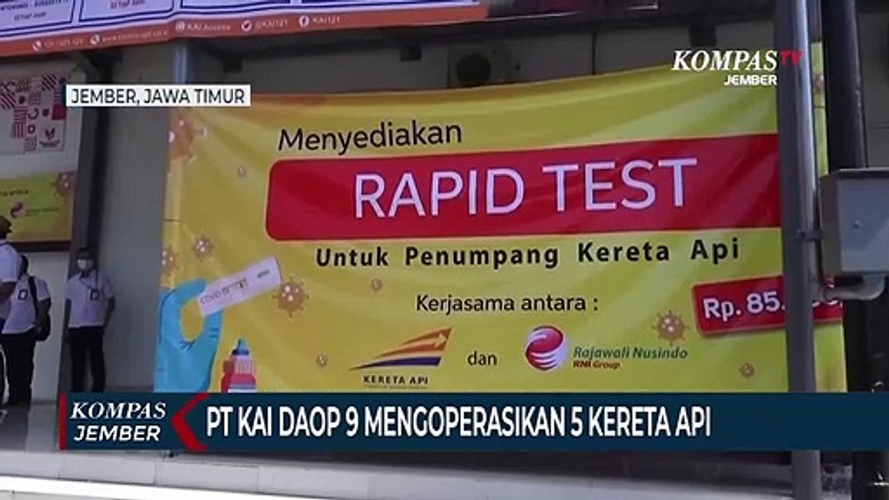 PT KAI Daop 9 Mengoperasikan 5 Kereta Api dan Sediakan Rapid Test Seharga 85 Ribu