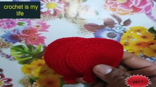How To Make Crochet Amigurumi  Rose Flower (Part1) Tutorial English Free Pattern For Beginner's