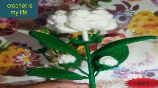 How To Make Crochet Amigurumi  Jasmine Flower (part4) Tutorial English Free Pattern For Beginner's