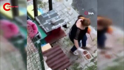 Şişli’de kadınların mama kavgası kamerada