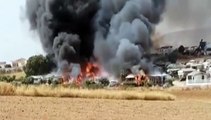 Un incendio provoca el desalojo de un camping en Málaga