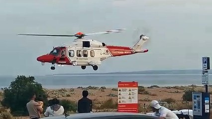 Coastguard helicopter lands at Eastney beach Stuart Vaizey