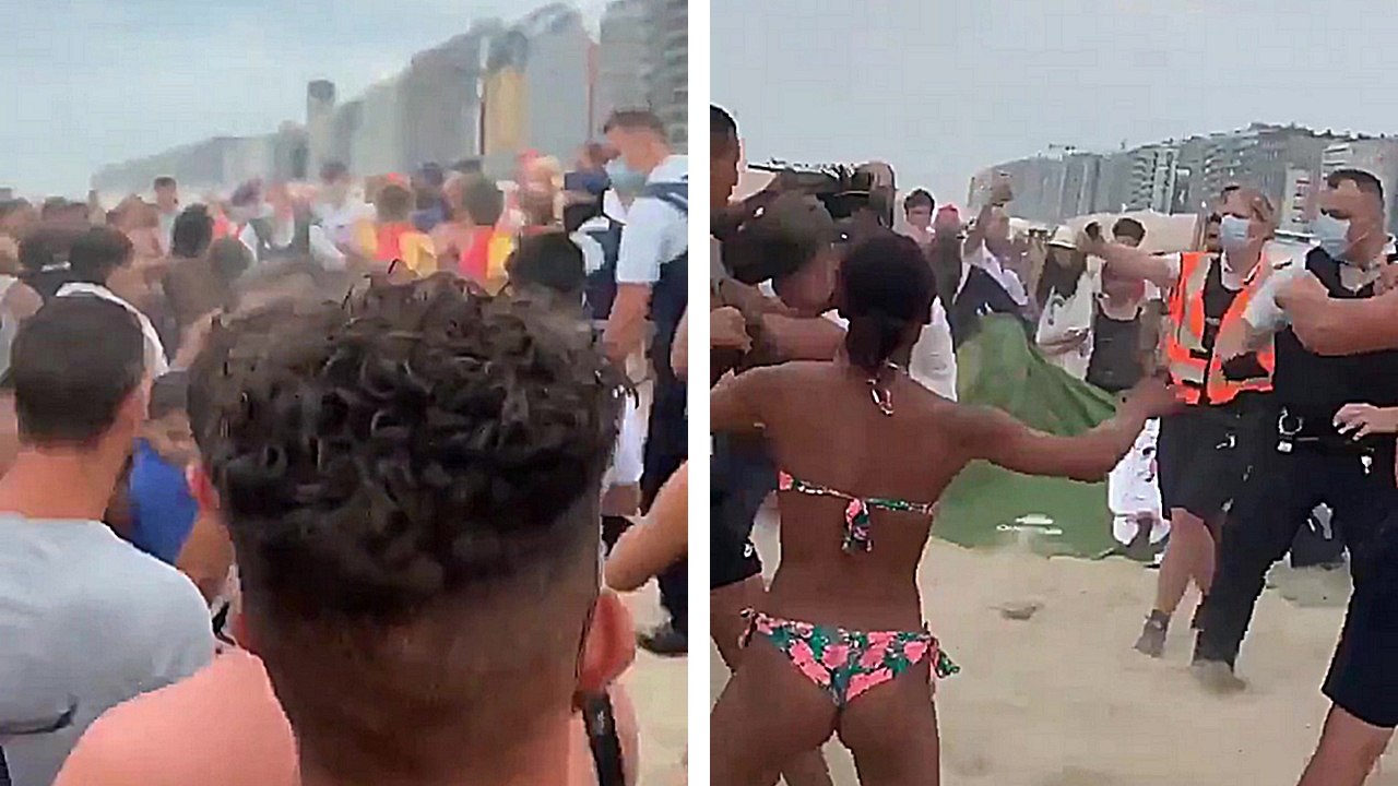 Bagarre générale sur une plage (Belgique)