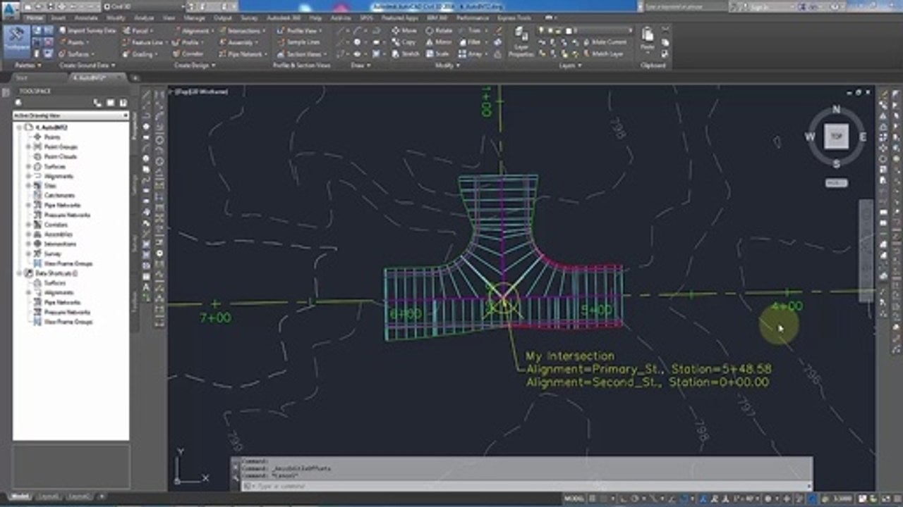 How to edit Intersection of Road using Civil 3d(Editing automated intersections) in UrduHindi
