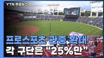 프로스포츠 관중 입장 30%로 확대...각 구단은 