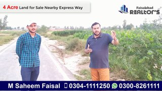 4 Acre Land for Sale Nearby Express Way #faisalabad #punjab #pakistan #farmhouse #landforsale