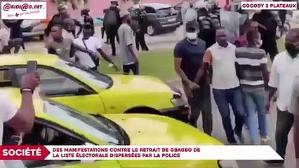 Des manifestations contre le retrait de Gbagbo de la liste électorale dispersées par la police
