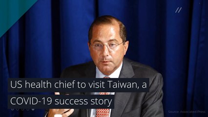 US health chief to visit Taiwan, a COVID-19 success story, and other top stories from August 10, 2020.