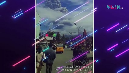 Muntahkan Abu Vulkanis Tebal, Ini CCTV Erupsi Sinabung