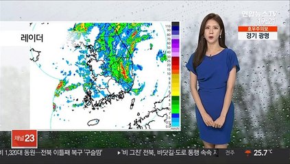 [날씨] 장마전선 점차 남하…중부·전북 '장대비'
