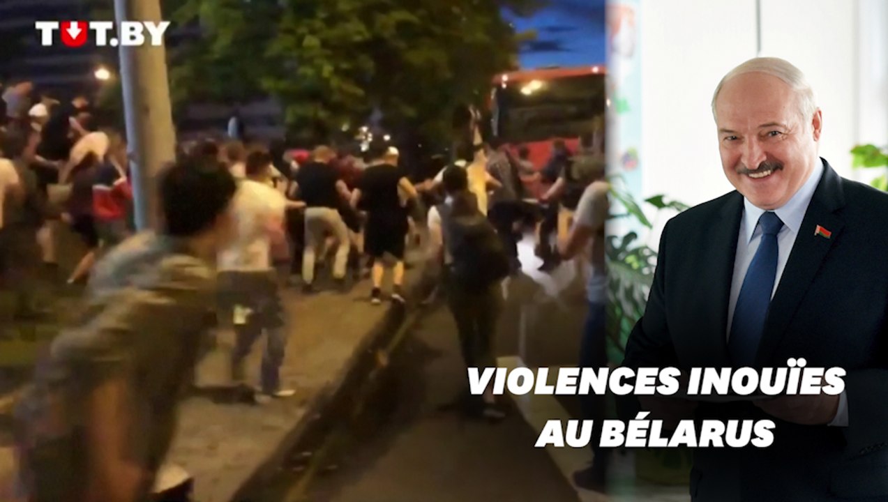 Les images des violents affrontements au Bélarus après la réélection de Loukachenko